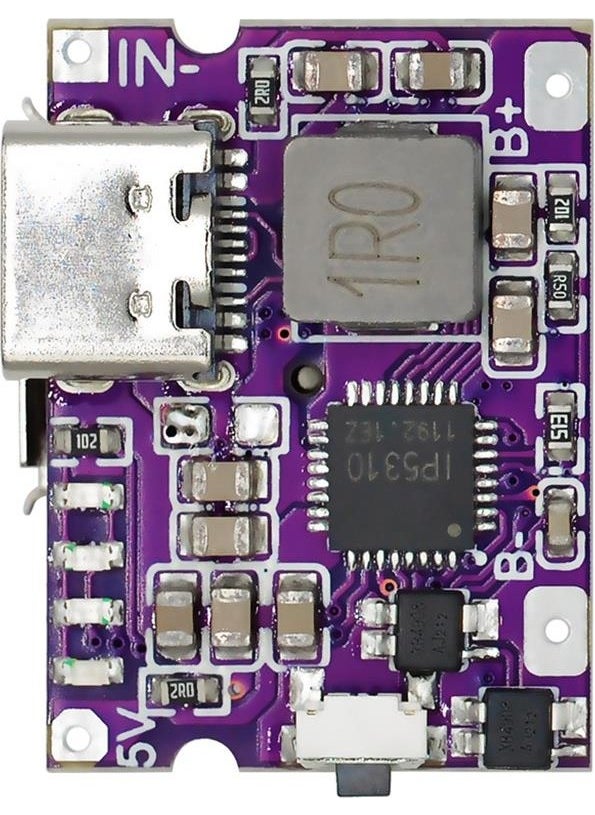 Hobi Mekatronik - 5V 3.1A LED Indicator Type-C 18650 Lipo, Li-Ion Battery Charging Circuit (With Charging Protection) - Image 1