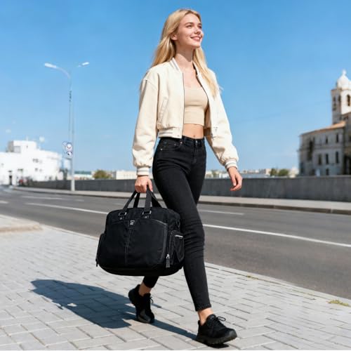 OIWAS Travel Duffle Bag Weekender Bag with Shoe Compartment Overnight Bags for Women Men Duffle Bag Women Water Resistant Hospital Bag Gym Bag for Trip Business Trips Sport - Image 3