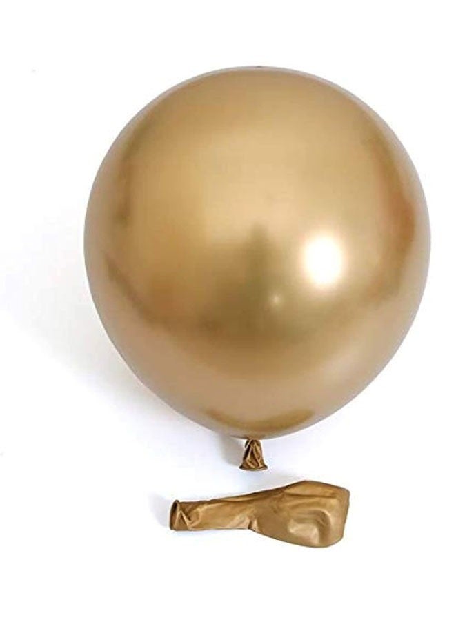 Muyixin بالونات لاتكس ذهبية معدنية مقاس 18 بوصة لمستلزمات تزيين حفلات أعياد الميلاد وحفلات الزفاف للأطفال - Image 1