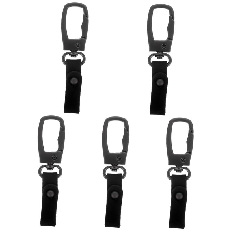 5 Pack Car Keychain Holder Wrist Strap with Carabiner Clip Ring Pendant - Image 2