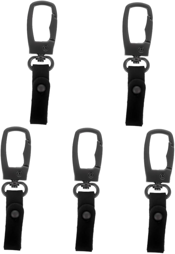 5 Pack Car Keychain Holder Wrist Strap with Carabiner Clip Ring Pendant - Image 1