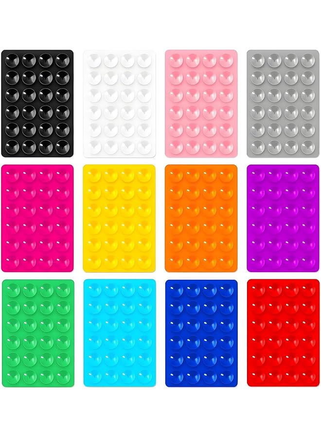 Green Tiger Xspring Suction Phone Case Mount, 12 Pack Multi-Surface Adhesive Phone Mount, Durable Shower Mirror Holder for Bathroom Selfies and Video Calls - Image 1