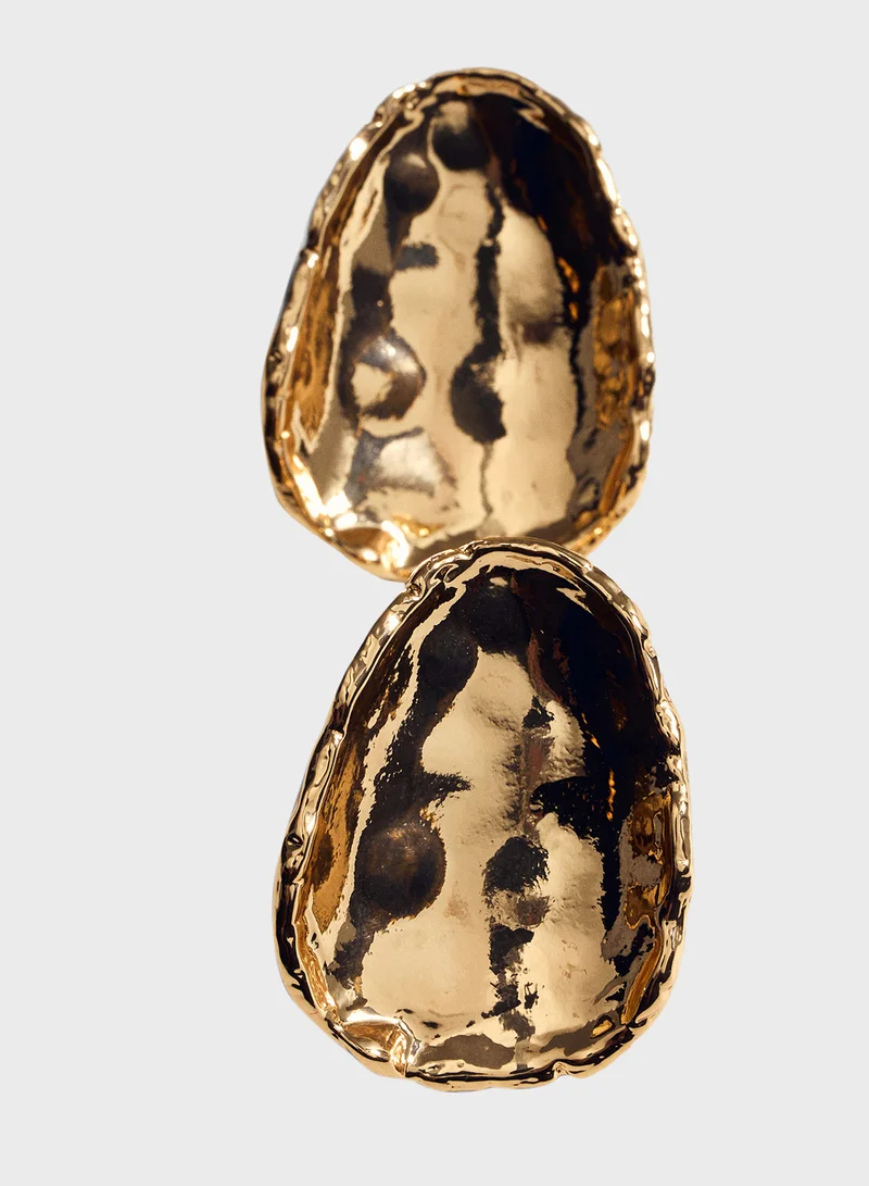 MANGO Textured Earrings