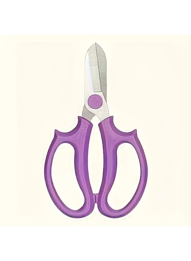 Professional Pruning Shears Purple Dual Hand Grip Stainless Steel Blades For Garden Trimming - Image 1