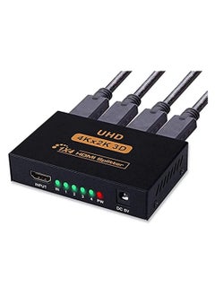 مقسم فيديو Hdmi 4K 1 في 4 خارج V1 4B يعمل بالطاقة مع محول تيار متردد يدعم دقة Hdcp Ultra Hd 1080P 2K و3D