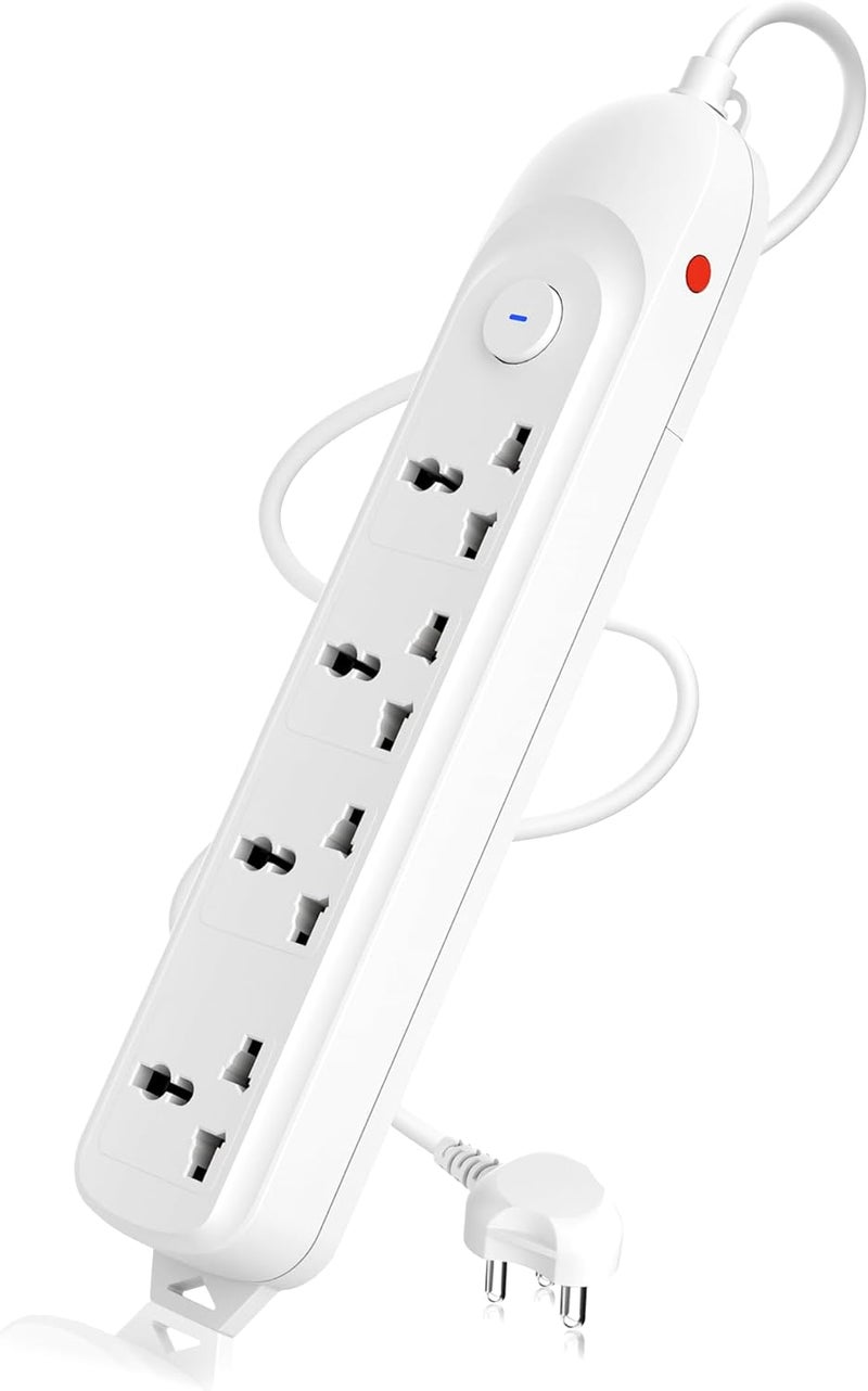 Cablet Extension Board 1500W 6A | 4 Universal Multi Plug Sockets with Surge Protector, Overload Protection, 4.5M Heavy Duty Cord, LED Indicator Master Switch, Spike Guard Power Strip for Home & Office - Image 1