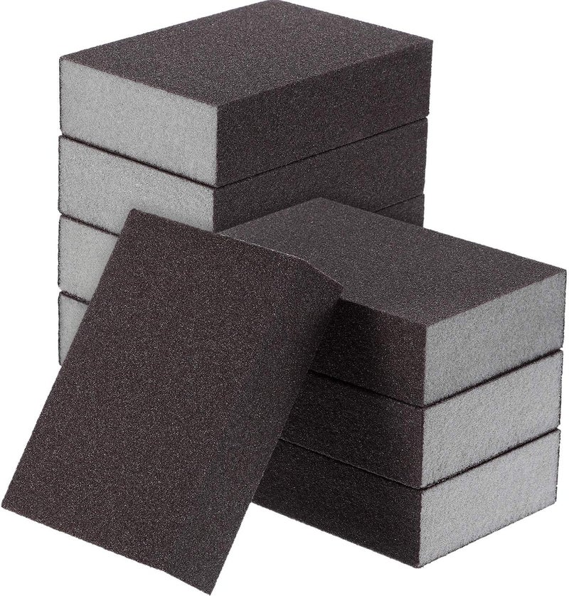 eBoot Sanding Sponge Sanding Blocks Washable and Reusable Sand Sponge Kit 8 Pieces Fine Grade  - Image 1
