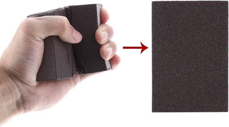 eBoot Sanding Sponge Sanding Blocks Washable and Reusable Sand Sponge Kit 8 Pieces Fine Grade  - Image 4