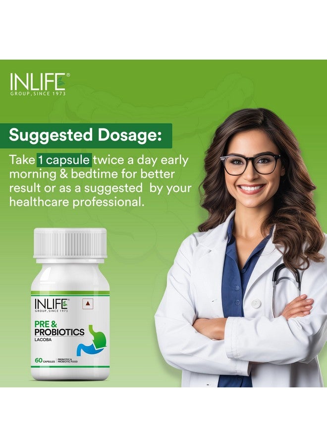Inlife مكمل إنلايف للبريبايوتيك والبروبيوتيك لصحة الأمعاء | بكتيريا لاكتوباسيلس لصحة الجهاز الهضمي وتعزيز المناعة | بروبيوتيك للنساء والرجال - 60 كبسولة (عبوة من 1، 60) - Image 3