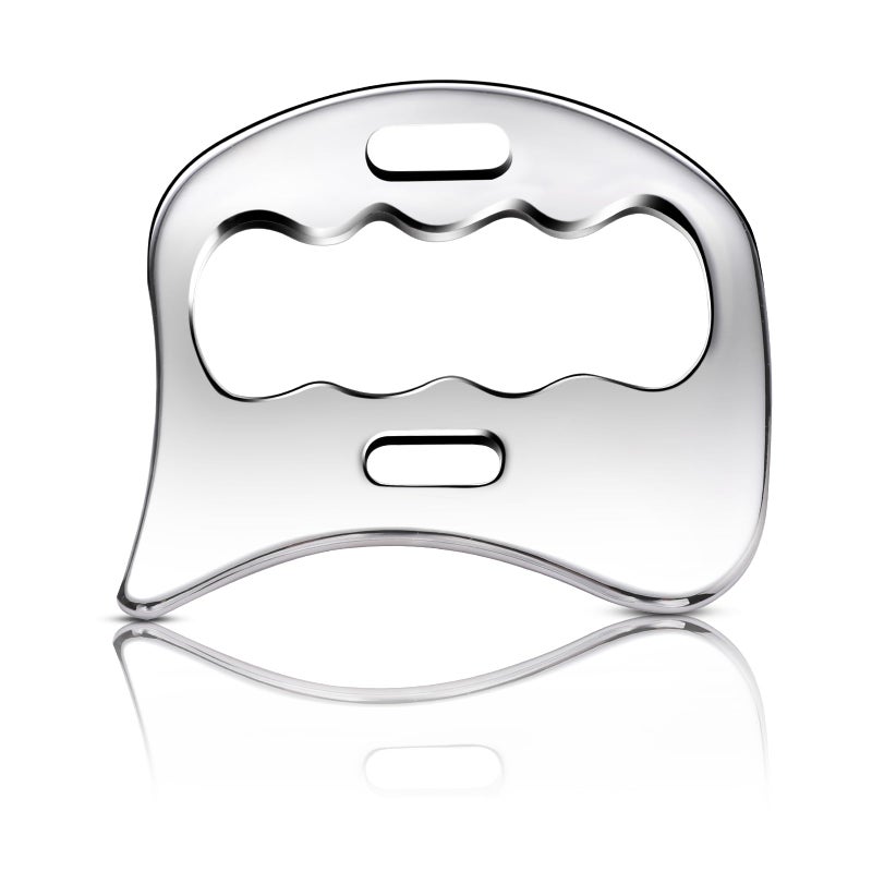 AICNLY Stainless Steel Gua Sha Muscle Scraper Tool Myofascial Scraping Tools for Physical Therapy Lymphatic Drainage Massager Soft Tissue Massage Tool - Image 2