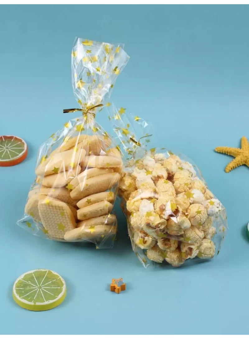 50 قطعة من أكياس توزيعات العيد لتعبئة وتغليف الحلوى والهدايا وتخزين الطعام مع رباط – مناسبة للحفلات والمناسبات - Image 2