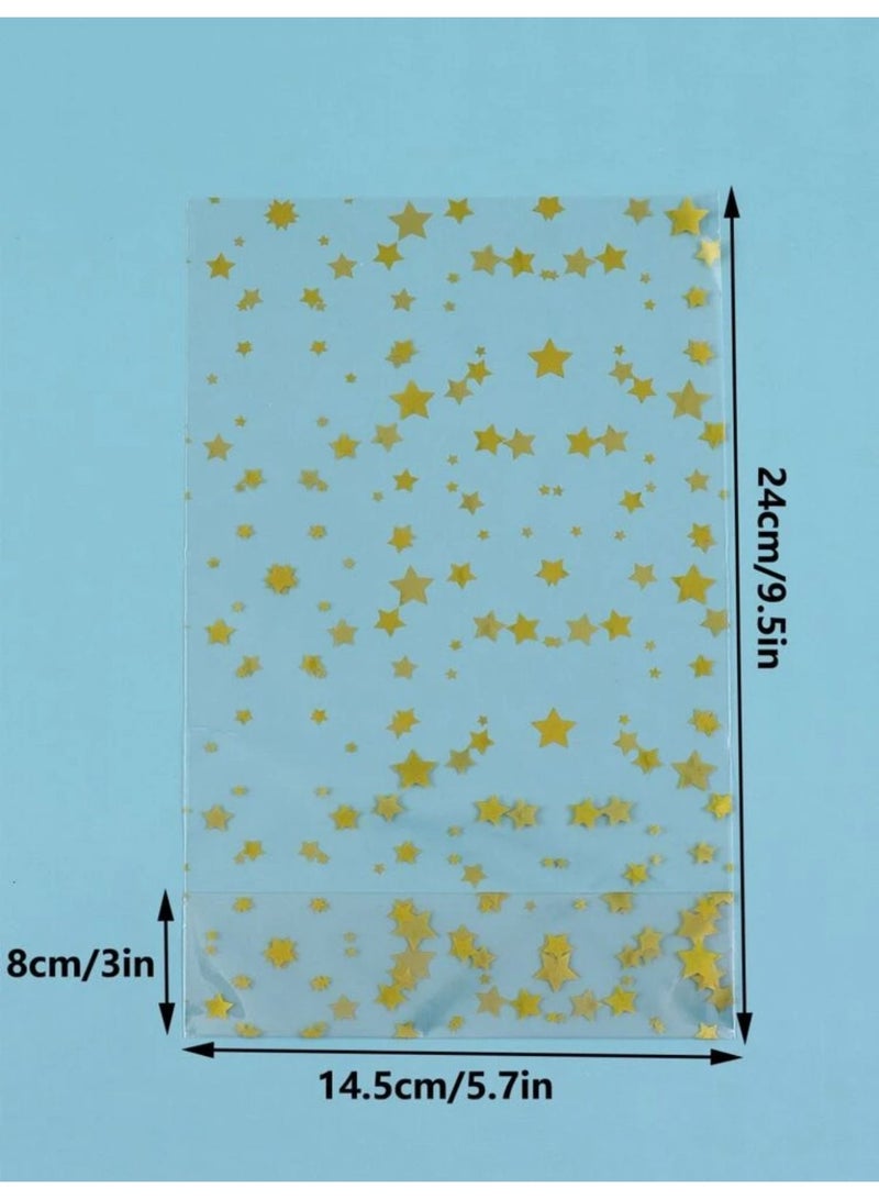 50 قطعة من أكياس توزيعات العيد لتعبئة وتغليف الحلوى والهدايا وتخزين الطعام مع رباط – مناسبة للحفلات والمناسبات - Image 5