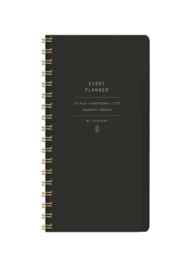 Fringe Studio Large Kraft Paper Spiral Die-Cut Tabbed Event Planner w/Sticker Sheet, "SIGNATURE", Approx. 7.25" w x 10" h, 200 Pg, Wedding Collection (343501)