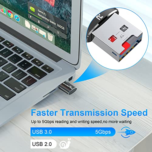 Rocketek Aluminum USB 3.0 Portable Memory Card Reader Adapter for Micro SD Card/TF Card Reader Adapter - Image 4