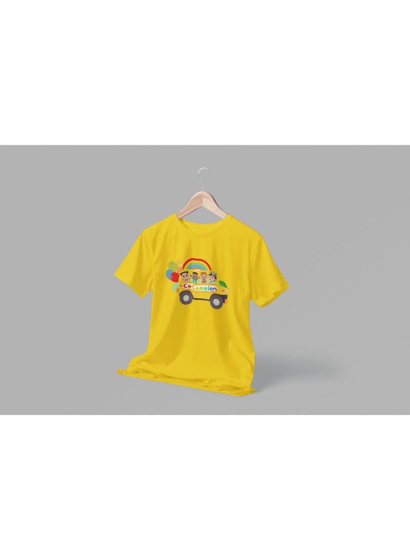 ZOOM Cocomelon Kids T-Shirt with Bright Character Print for Everyday Wear