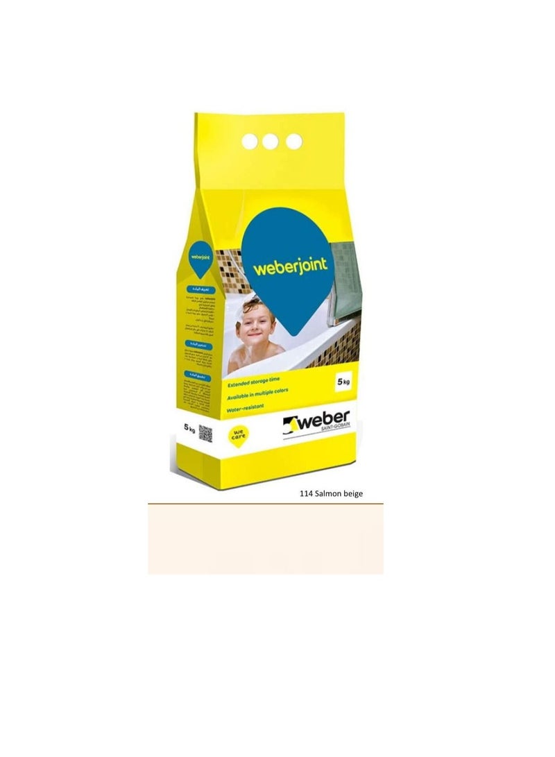 ويبر ملاط مبلطة مسبقة الخلط قائمة على الأسمنت من ويبر - ألوان متعددة (سالمون بيج) - Image 2