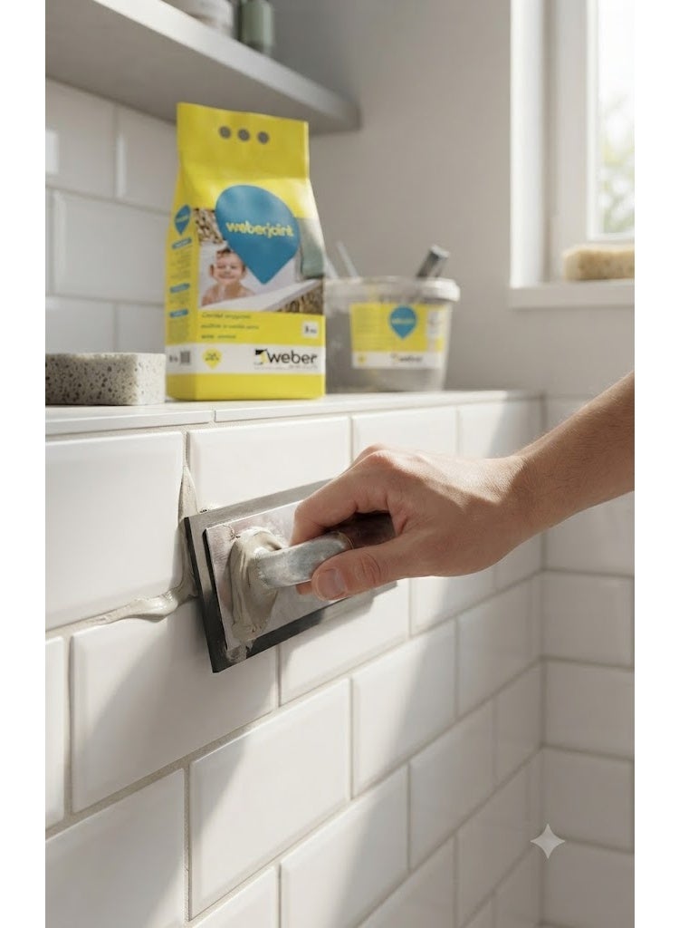 Weber Cement-Based Pre-Mixed Tile Joint Grout-Multi Colors (SALMON BEIGE) - Image 3