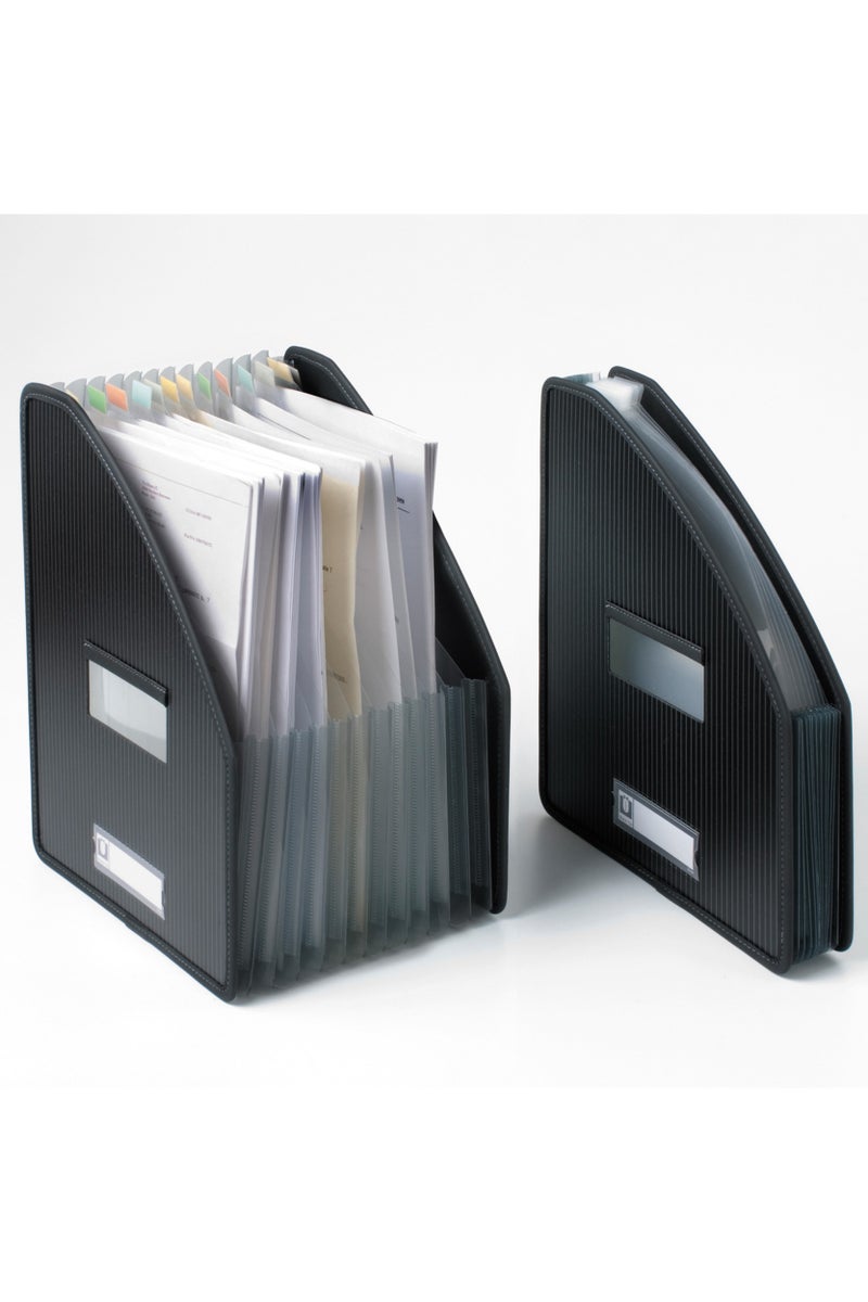Tecnostyl Expanding Magazine Holder 13 Pocket Black Color - BT813 - Image 2