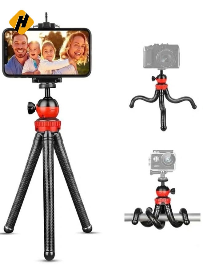 HuHa Flexible Tripod，12 Inch Phone Tripod for iPhone and Android Phone, Action Camera Tripod for GoPro Canon Nikon DSLR  - Image 1