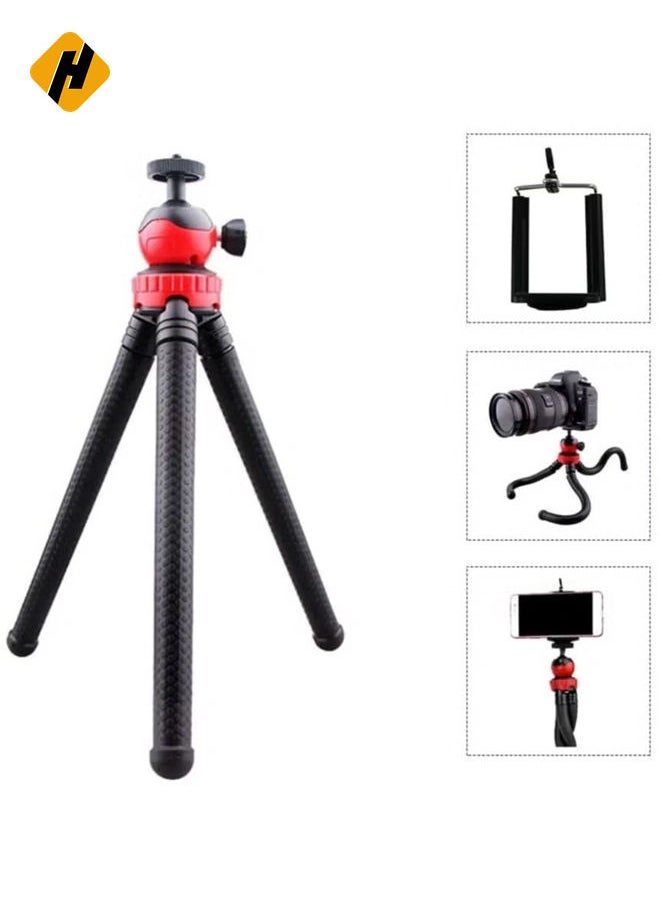 HuHa Flexible Tripod，12 Inch Phone Tripod for iPhone and Android Phone, Action Camera Tripod for GoPro Canon Nikon DSLR  - Image 5