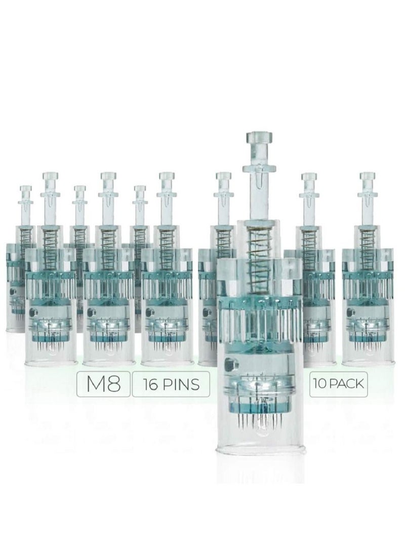 hydra 10Pcs Dr.pen M8 16Pin Needle Replacement Cartridges  - Image 1