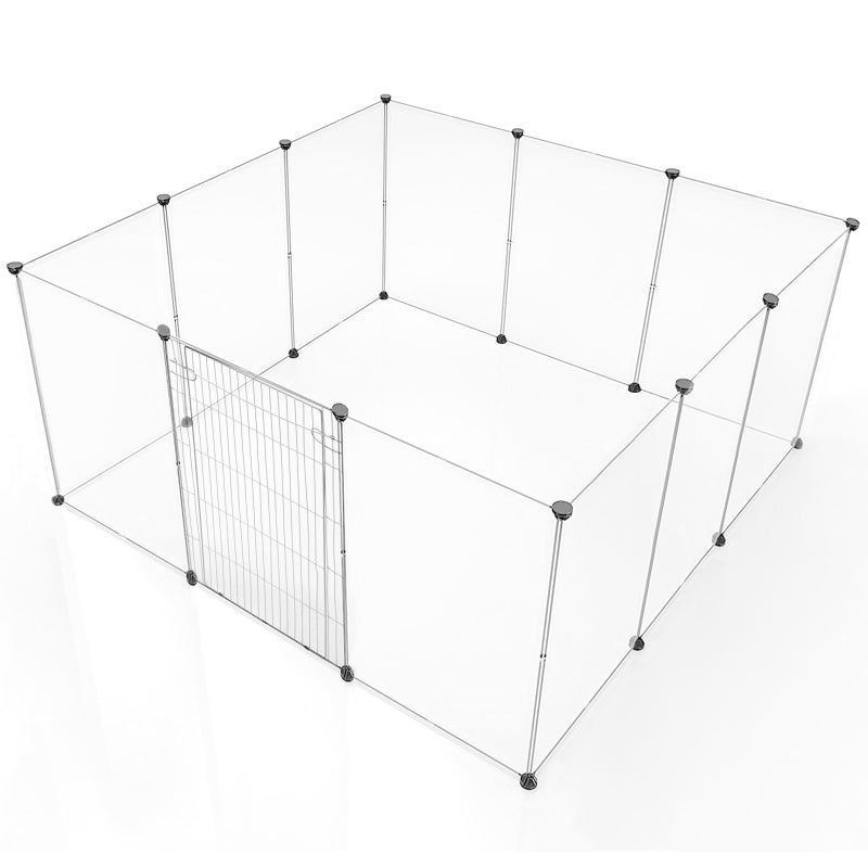 BRIAN & DANY Dog Playpen Portable for Small Animals, Dog Play Pen Indoor, Transparent Pet Playpen for Puppies, Cats, 80" L x 40" W x 28" H - Image 1