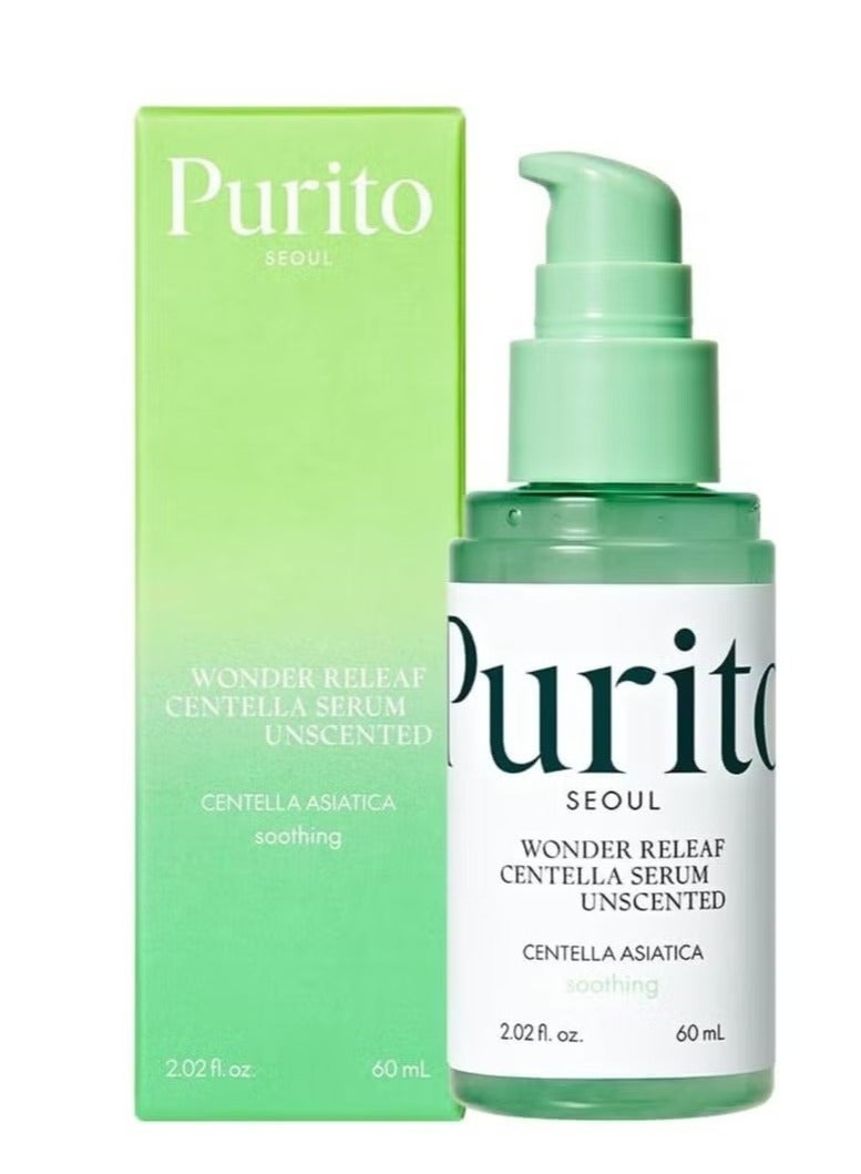PURITO Centella Unscented Serum, Korean Centella, for All Skin Types, Ampoule, Soothing, Calming, Facial Serum for face, Vegan & Cruelty-Free, Korean Skin Care, 60ml 2fl.oz - Image 1