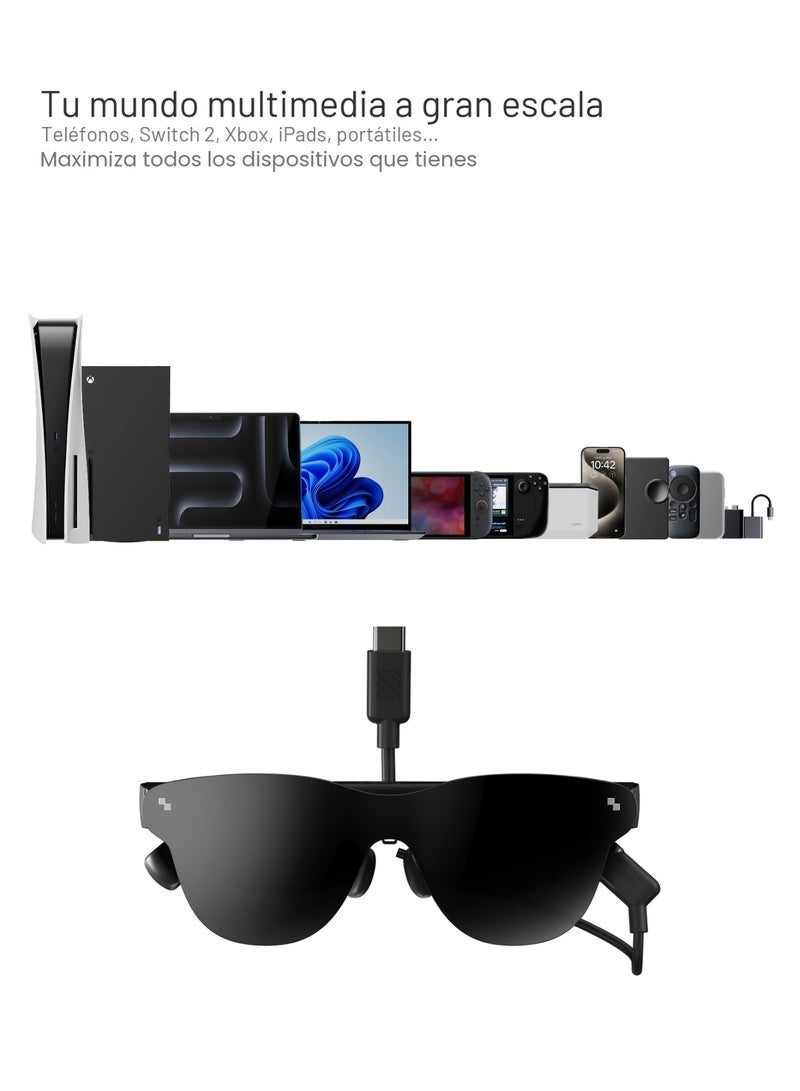 RayNeo Air 4 Pro AR XR Smart Glasses, HDR10 201 Inch Virtual Display, 120Hz 3D Movie Gaming Glasses, USB-C Plug & Play Compatible With iPhone 17/16/15, Android, Switch 2, PS5, Steam Deck - Image 4
