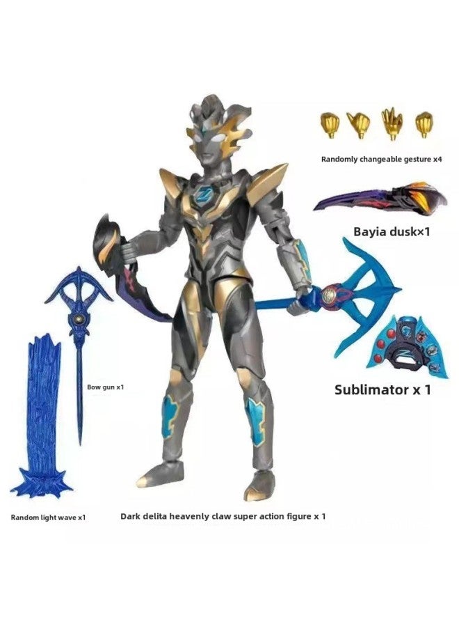 Ultraman Hand-made Spot Gold Cero Beria Geed Tiga Doll Model Stand Kidsren's Toys-Color:Dark Delta Sky Claw - Image 1
