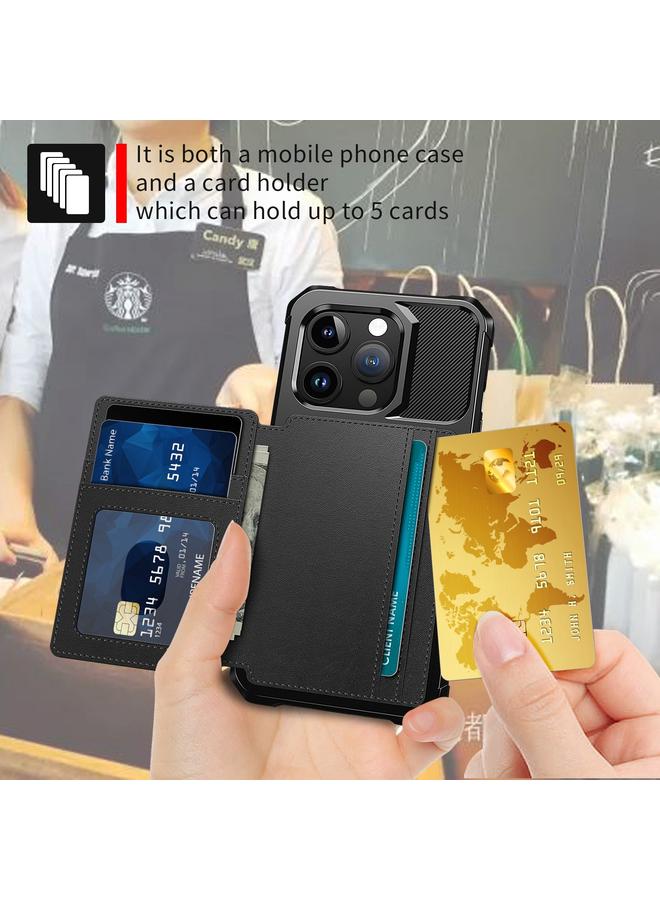 اس-توب جراب هاتف جلدي مع محفظة مغناطيسية وبطاقة لهاتف iPhone 15 Pro - Image 5