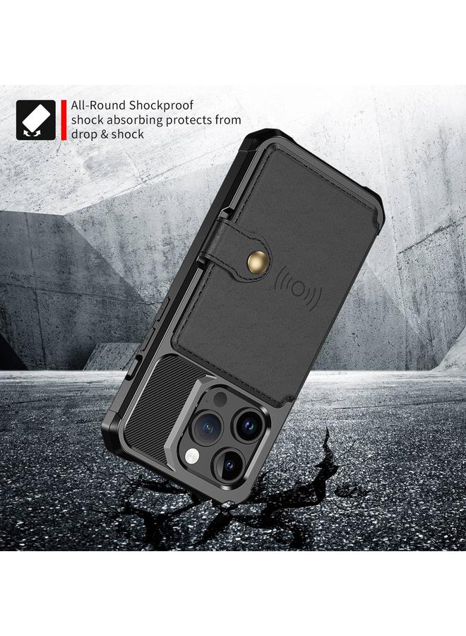 اس-توب جراب هاتف جلدي مع محفظة مغناطيسية وبطاقة لهاتف iPhone 15 Pro - Image 4