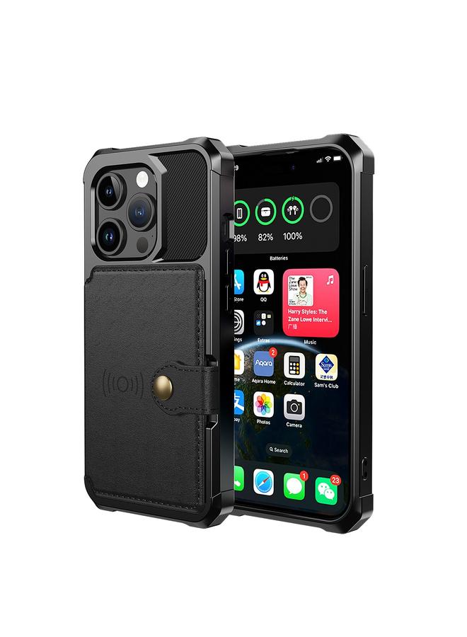 اس-توب جراب هاتف جلدي مع محفظة مغناطيسية وبطاقة لهاتف iPhone 15 Pro - Image 2