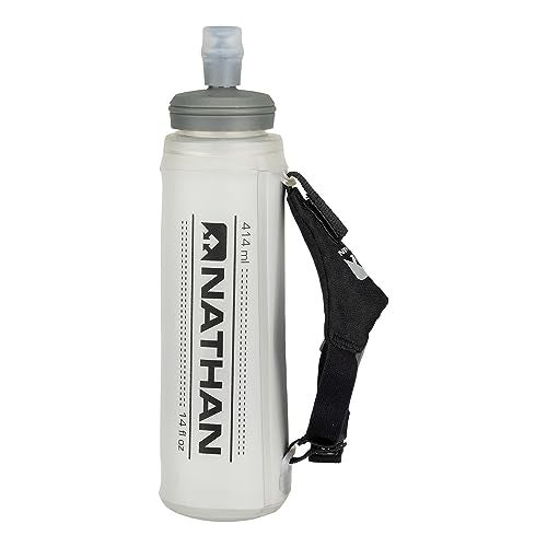 Nathan ExoShot Lite Handheld 14oz, Hydration Flask with Integrated Hand Strap, Great For Running, Cycling, Climbing, Hiking & more, 14 Oz - Image 1