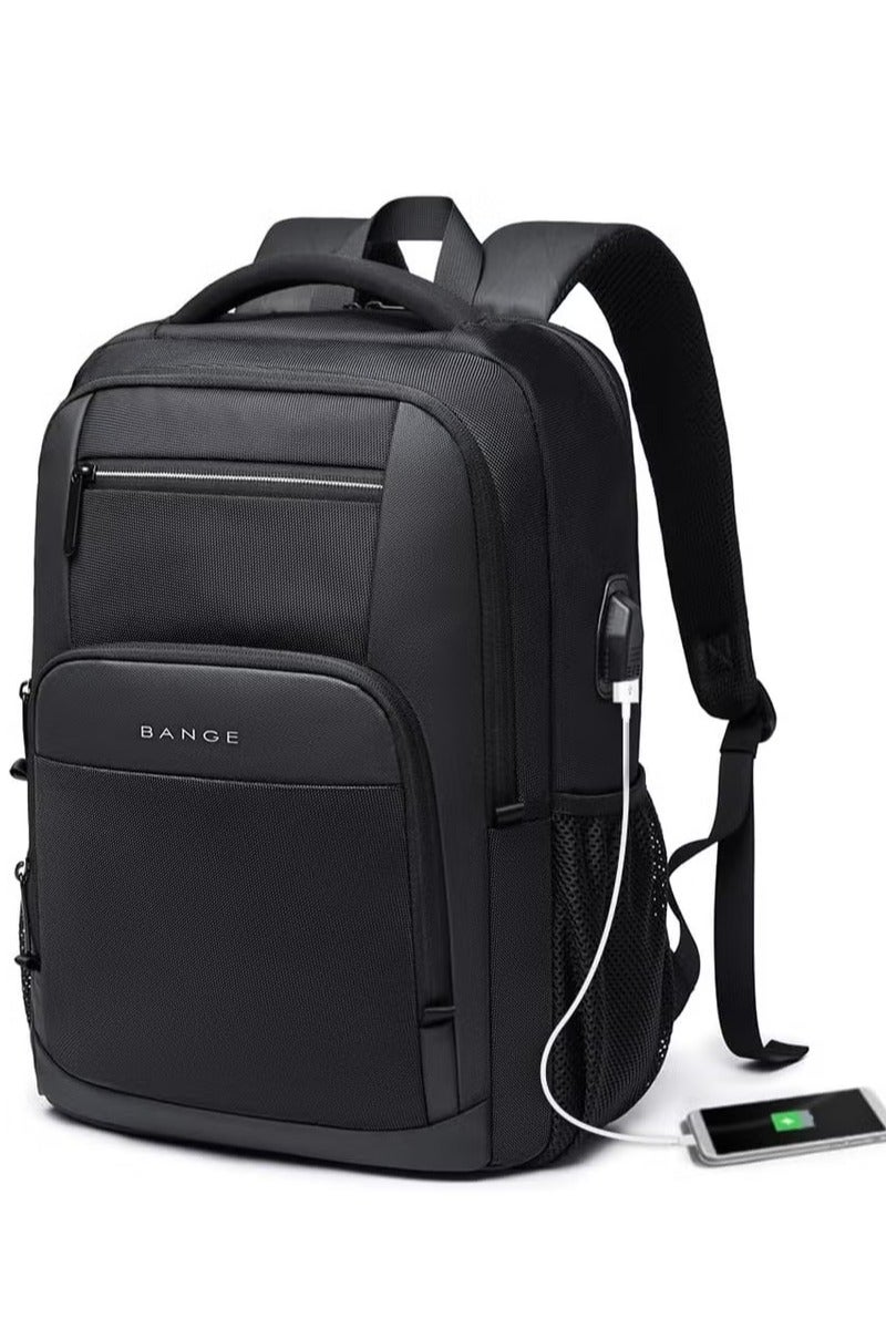 بانجي حقيبة ظهر كبيرة للسفر مقاومة للماء مع منفذ USB، يمكنها استيعاب كمبيوتر محمول مقاس 15.6 بوصة، مناسبة للرجال والنساء - Image 1