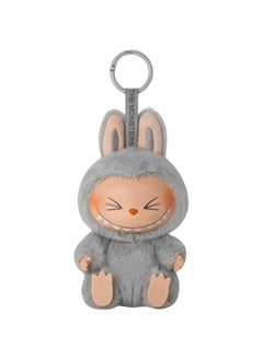 Generic LXQSMKN 𝐋𝐚𝐛𝐮𝐛𝐮 backpacks and key pendants Cute Labubu, Charming Plush Doll Pendant Hanging Keyring Card Gift (Grey), A1, standard  - Image 1