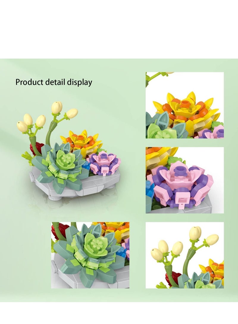 SYOSI Mini Bricks Bonsai Model, Flower Building 281Pcs Set, Creative DIY Simulation Particle Botanical Collection Construction Toy for Adults Child  - Image 3