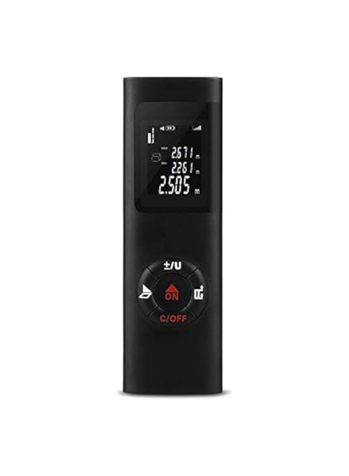 PROMASS Laser Measure197ft, laser rangefinder/Laser Distance Meter with USB Portable Charging, Laser Measurement Tool for Home decoration and construction design (black,100x12.6x33MM)  - Image 1