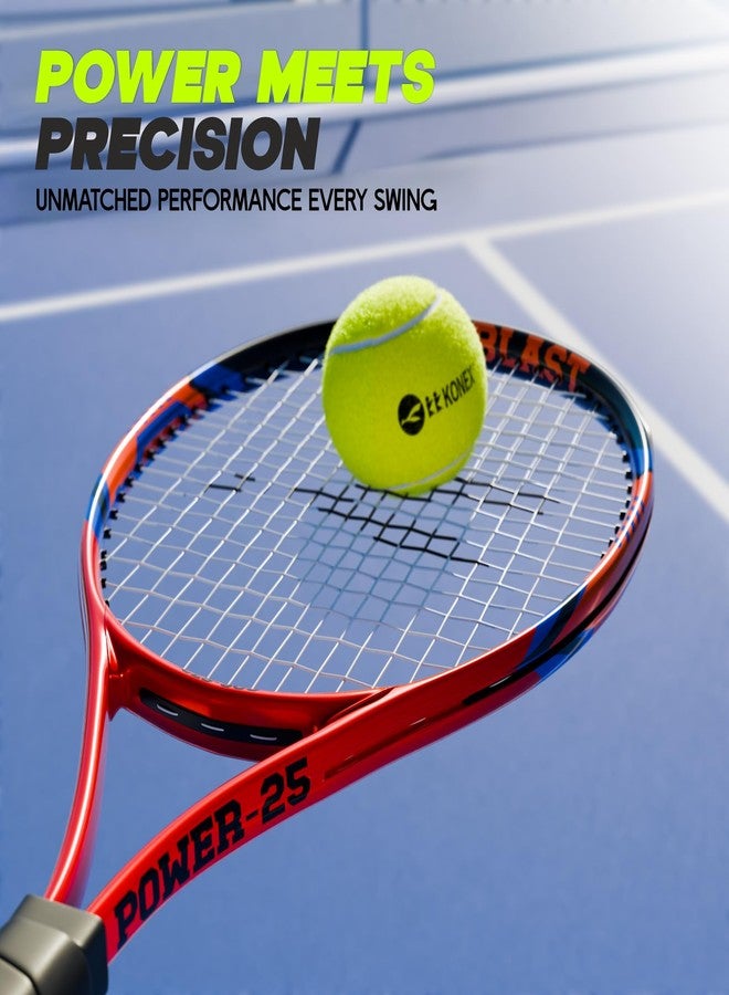 Konex Tennis Racket 23 Inches | Lightweight Aluminium Frame | PU Soft Perforated Grip for Superior Comfort | Durable Shaft for Better Control | Includes Racket Cover - Pack of 1 - Image 2