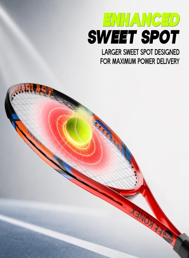 Konex Tennis Racket 23 Inches | Lightweight Aluminium Frame | PU Soft Perforated Grip for Superior Comfort | Durable Shaft for Better Control | Includes Racket Cover - Pack of 1 - Image 3