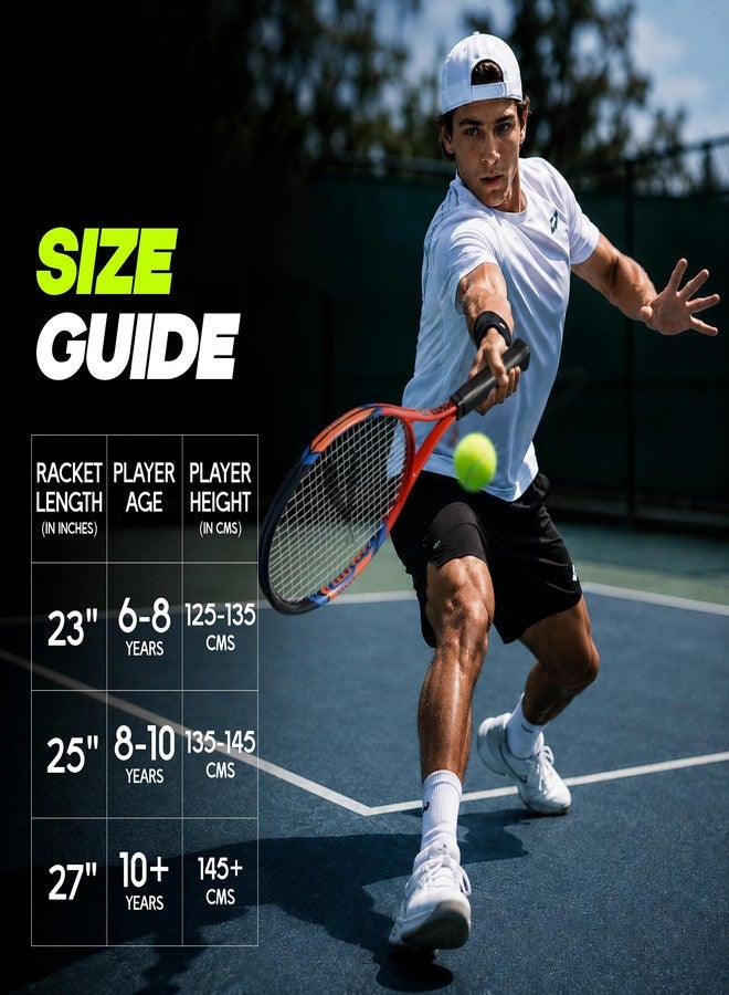 Konex Tennis Racket 23 Inches | Lightweight Aluminium Frame | PU Soft Perforated Grip for Superior Comfort | Durable Shaft for Better Control | Includes Racket Cover - Pack of 1 - Image 4