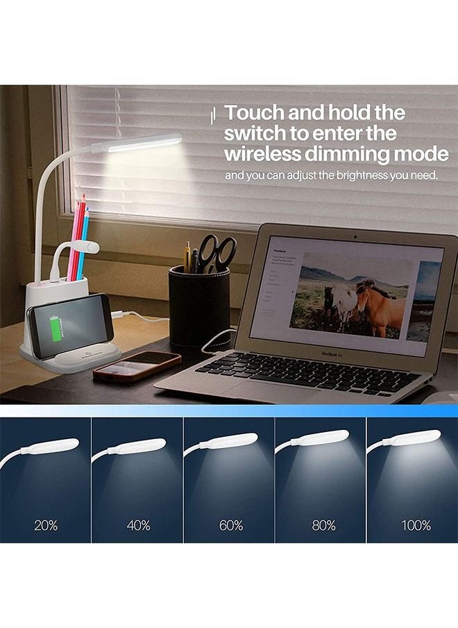 Desk Lamp Led Reading Light with Multifunctional Base 2 Color Modes