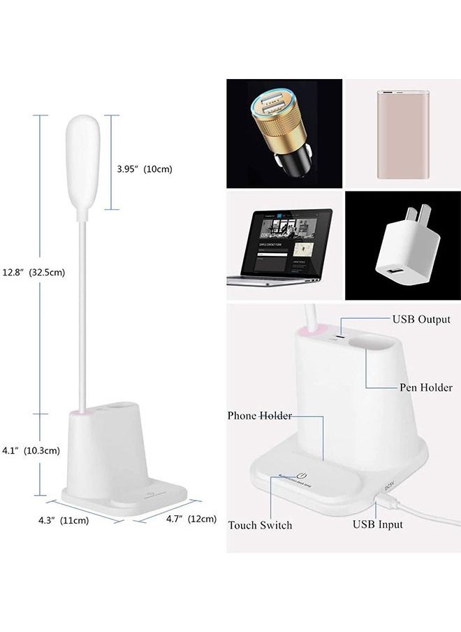 Desk Lamp Led Reading Light with Multifunctional Base 2 Color Modes