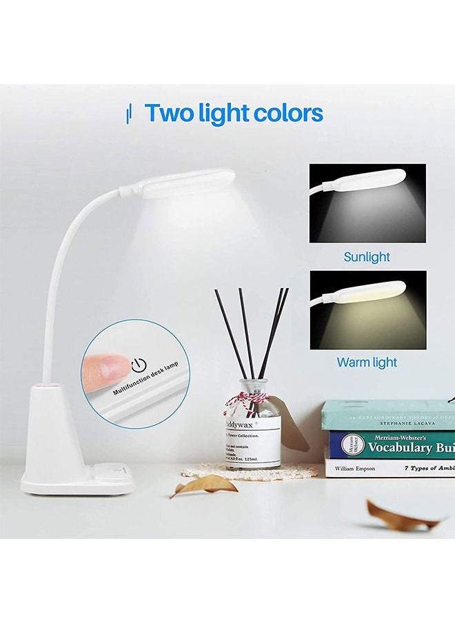 Desk Lamp Led Reading Light with Multifunctional Base 2 Color Modes