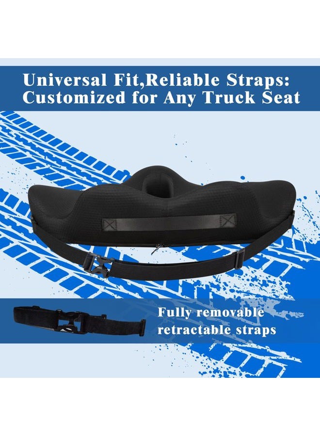 japiroc X-Large Seat Cushion for Truck Driver, Upgraded Cushion for Back Support and Pain Relief, Memory Foam with Non-Slip Washable Cover, Relieves Long-Term Truck Sitting and Pain Black - Image 4