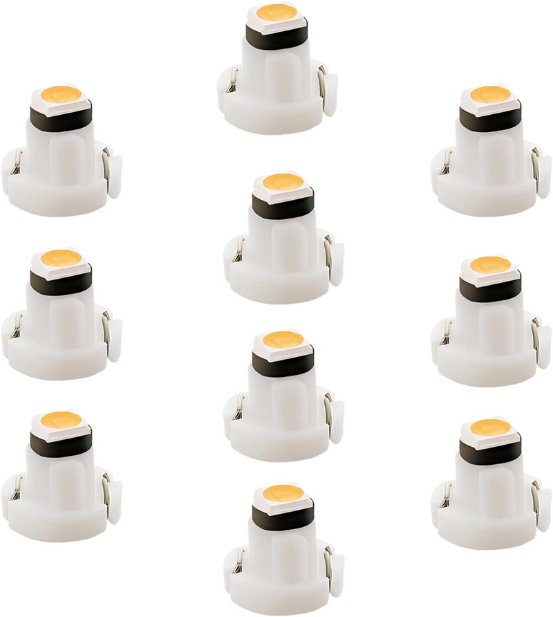 WLJH 10x Yellow T3 Neo Wedge LED Bulbs - Image 1