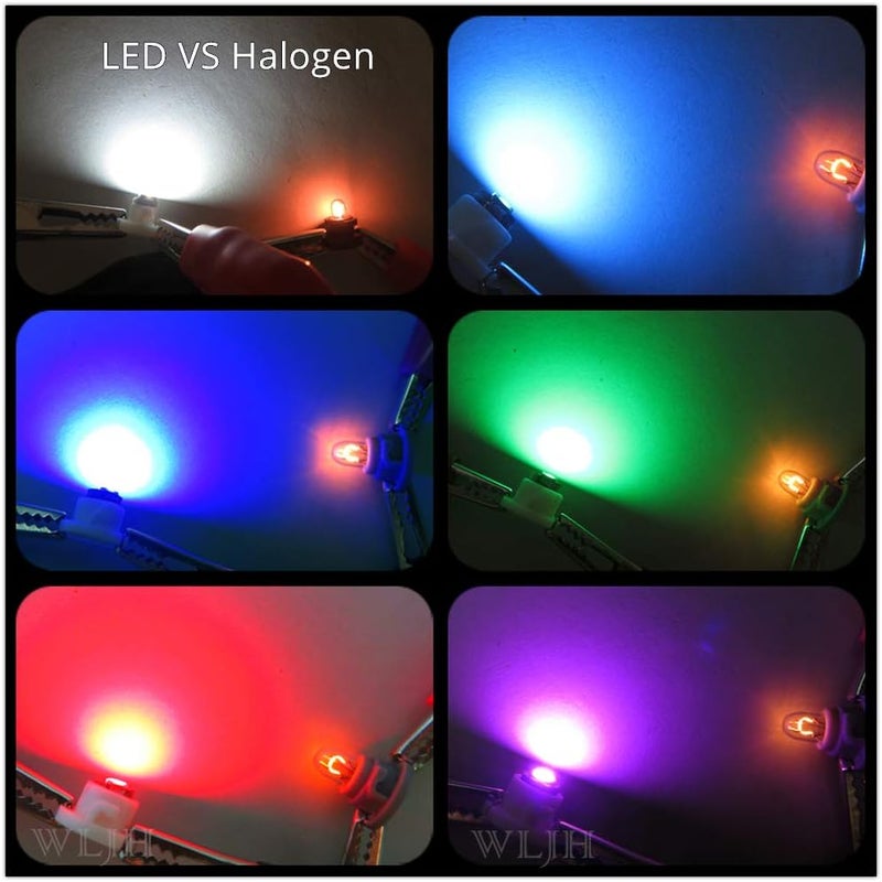 WLJH 10x Yellow T3 Neo Wedge LED Bulbs - Image 5