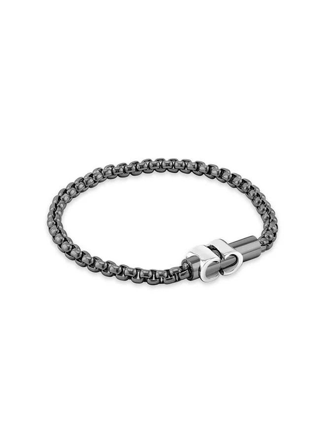 CERRUTI 1881 Carlo Grey Thick Chain Bracelet for Men