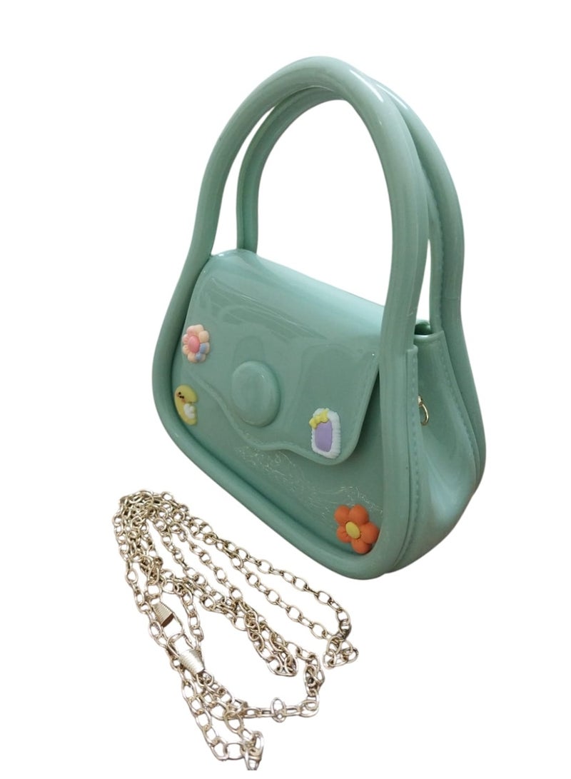Small Acrylic Hand & Crossbody Bag with Stylish Chain - Image 1