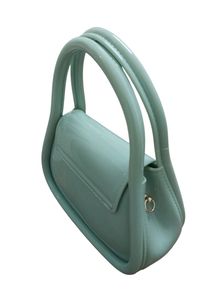 Small Acrylic Hand & Crossbody Bag with Stylish Chain - Image 2