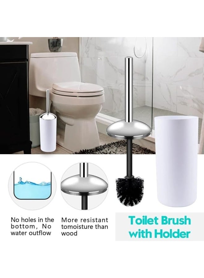 Bathroom Accessory Set, 6 Pieces, White Plastic - Image 2